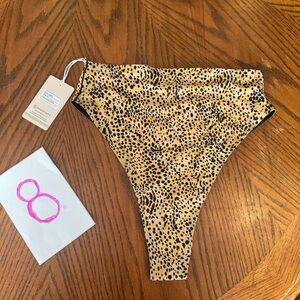 Patented like Underwear- Leopard Print High-Waisted Bikini Bottom